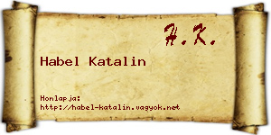 Habel Katalin névjegykártya